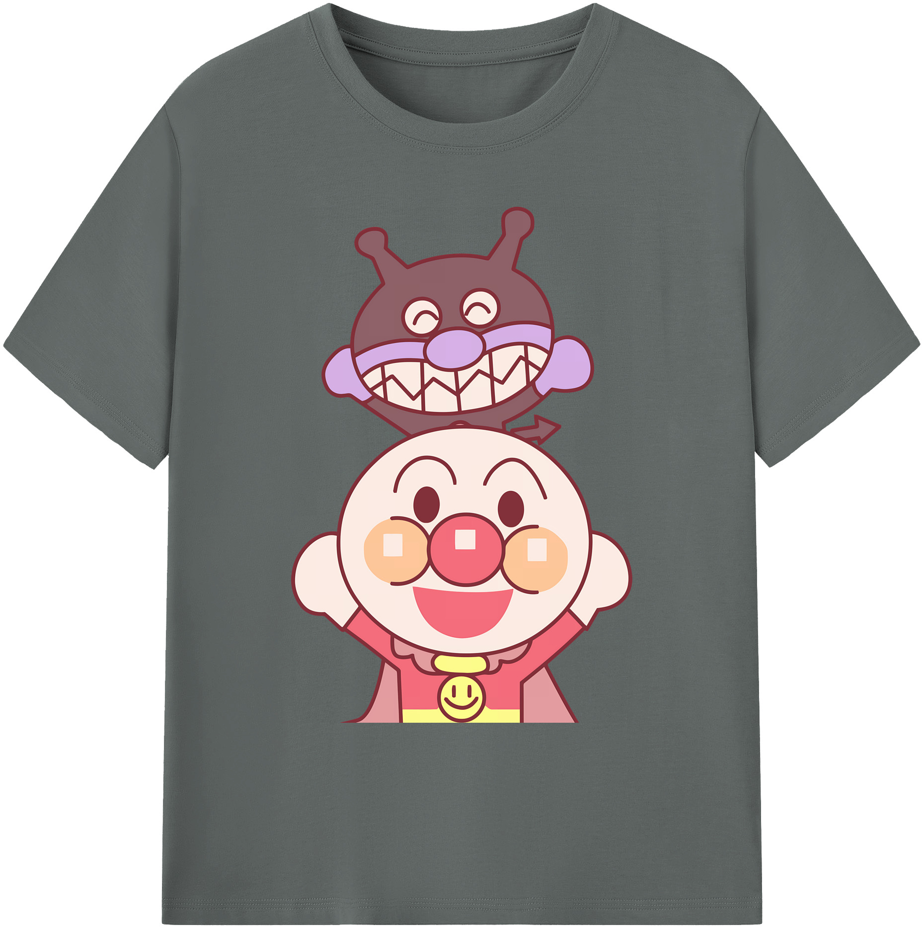 （画像用） アンパンマン Anpanman 綿100％ メンズ半袖Tシャツ｜肌触りやわらか＆通気性